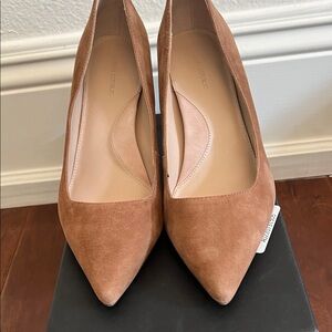 Banana Republic Madison Brown Camel Tan Nude Suede Women's Pumps Size 10
